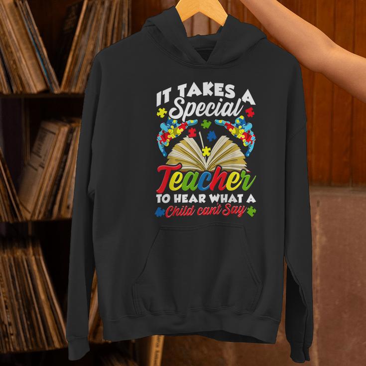 Autism Awareness Teacher Shirts It Takes A Special Teacher Women's Hoodie, gift for family, gift for coworker