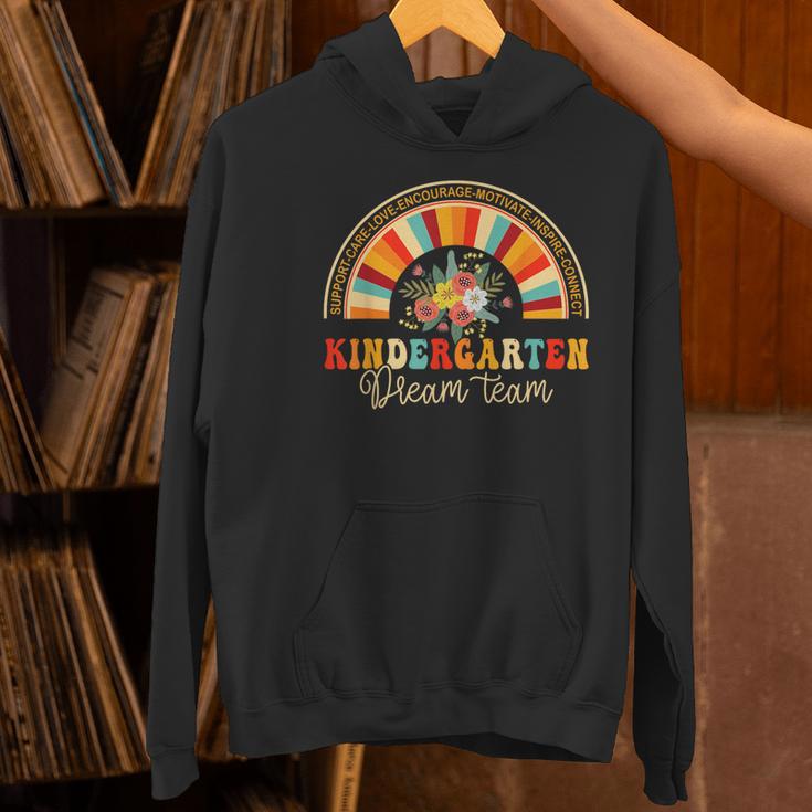 Back To School Kindergarten Dream Team Teacher Love Floral Women's Hoodie, gift for family, gift for coworker Back To School Kindergarten Dream Team Teacher Love Floral Women's Hoodie, gift for family, gift for coworker