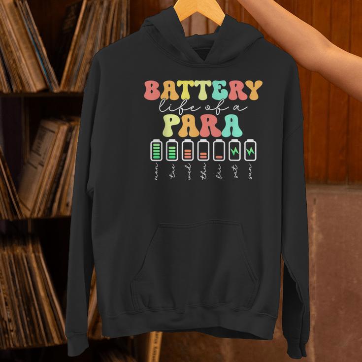 Battery Life Of A Para SPED Parapro Teacher Squad Women's Hoodie, gift for family, gift for coworker