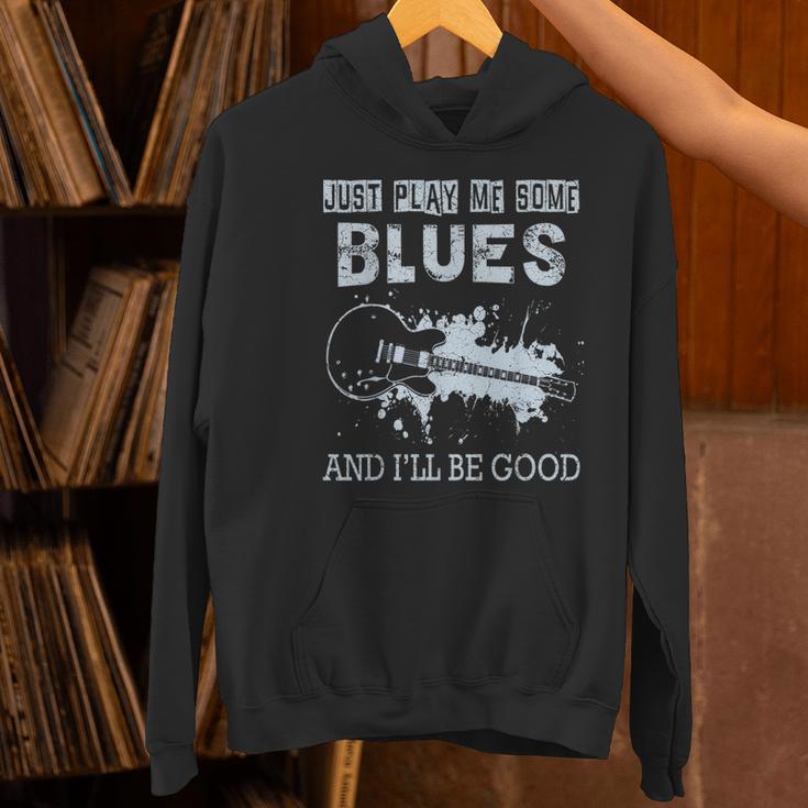 Blues Music Band Lover Vintage Guitar Teacher Blues Women's Hoodie, gift for family, gift for coworker
