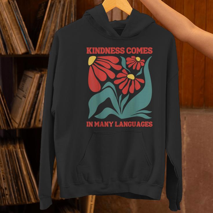 Boho Flower ESL Teacher Kindness Comes In Many Languages Women's Hoodie, Esl Teacher Hoodies, gift for family, gift for coworker Boho Flower ESL Teacher Kindness Comes In Many Languages Women's Hoodie, Esl Teacher Hoodies, gift for family, gift for coworker