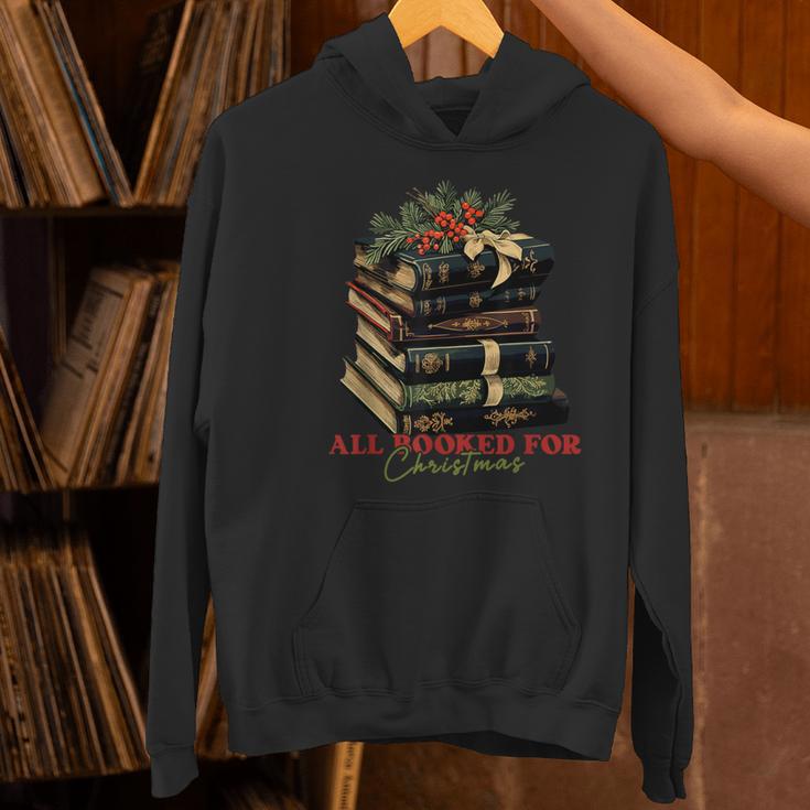 All Booked For Christmas Christmas Book Tree For Teacher For Men Women Kids Women's Hoodie, gift for family, gift for coworker All Booked For Christmas Christmas Book Tree For Teacher For Men Women Kids Women's Hoodie, gift for family, gift for coworker
