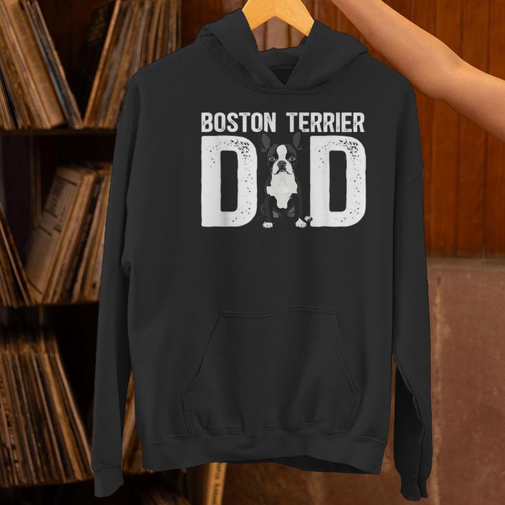 Boston Terrier Dad Of A Bostie Dad Bostie Father Women's Hoodie, Boston Terrier Dad Hoodies, gift for family, gift for coworker
