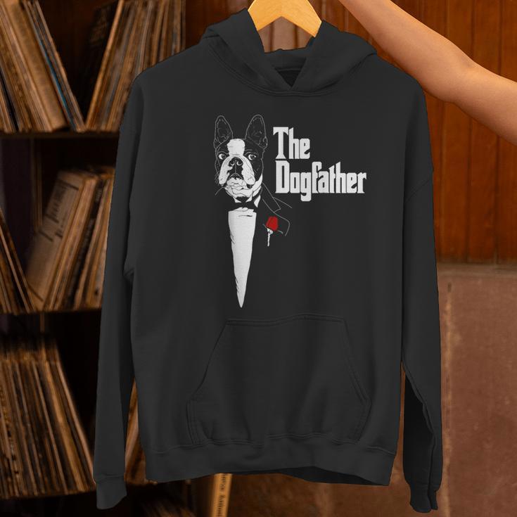 Boston Terrier Dad The DogFather Shirt Boston Terrier Women's Hoodie, Boston Terrier Dad Hoodies, gift for family, gift for coworker