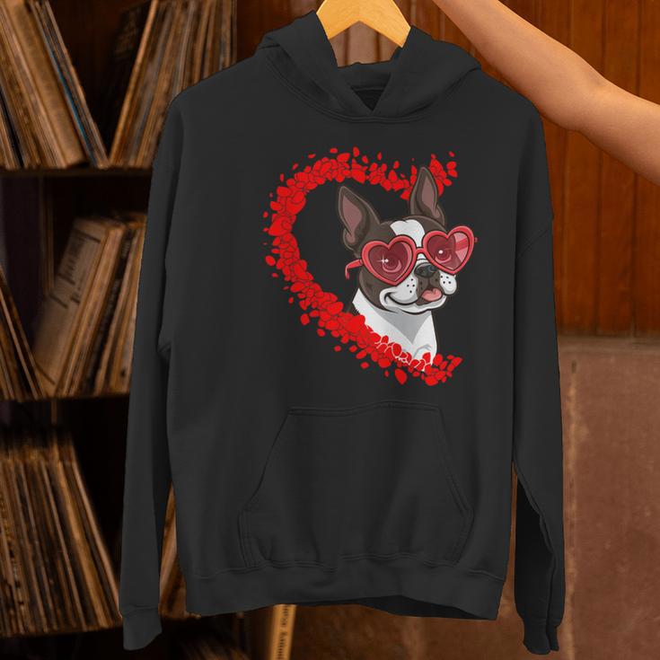 Boston Terrier Dog Mom Dad Valentine’s Day Pet Lover For Men Women Kids Women's Hoodie, Boston Terrier Mom Hoodies, Boston Terrier Dad Hoodies, gift for family, gift for coworker