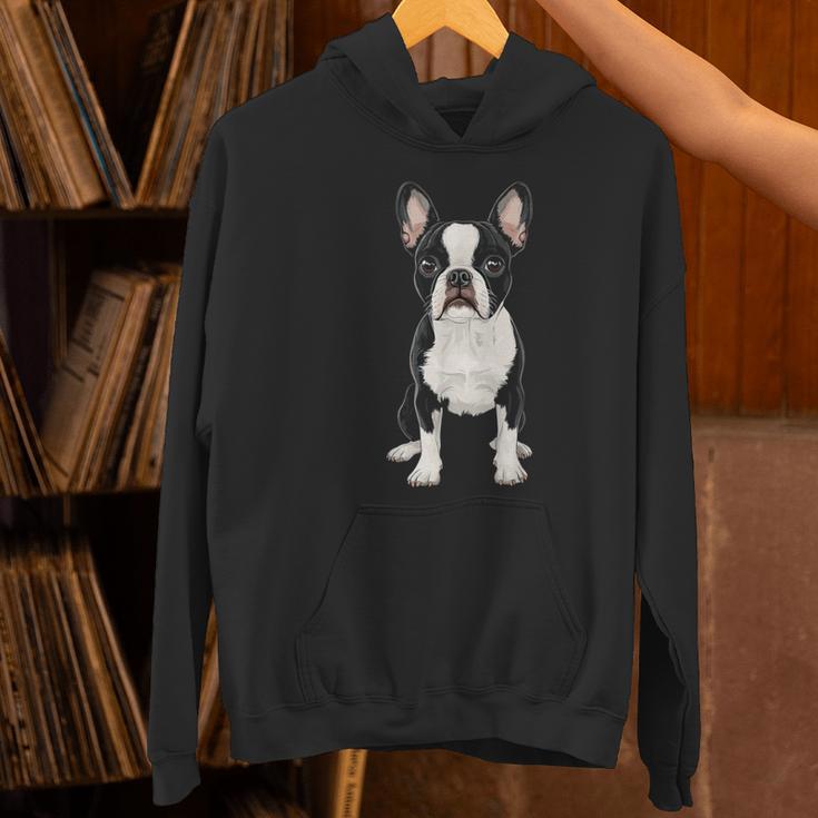 Boston Terrier Dog Motif Pet Art Boston Terrier For Men Women Kids Women's Hoodie, gift for family, gift for coworker