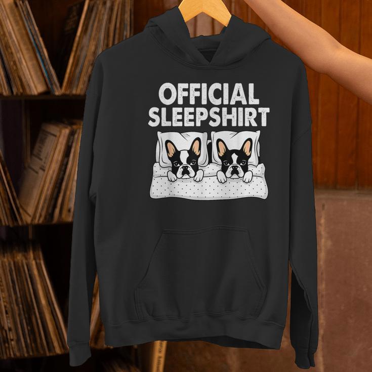 Boston Terrier Dog Official Sleep Pajamas Nightgown Women's Hoodie, gift for family, gift for coworker