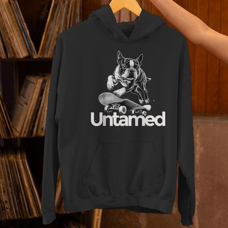 Boston Terrier Dog Untamed For Men Women Women's Hoodie, gift for family, gift for coworker