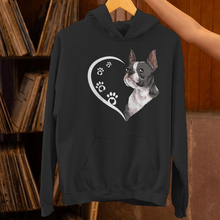 Boston Terrier Shirts For Women Girls Kids Heart Cute Women's Hoodie, gift for family, gift for coworker