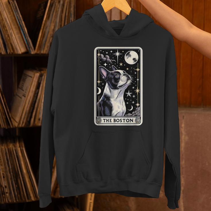 Boston Terrier Tarot Card Star With The Moon Men Women Kids Women's Hoodie, Boston Terrier Tarot Hoodies, gift for family, gift for coworker