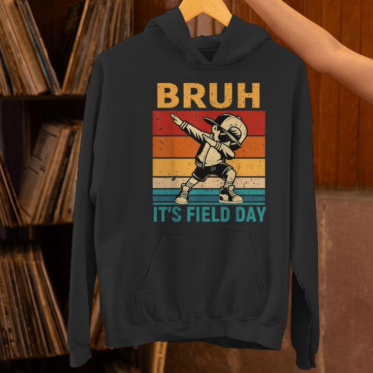 Bruh It's Field Day Teacher Happy Field Day Dabbing Boy Women's Hoodie, gift for family, gift for coworker
