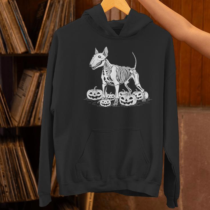 Bull Terrier Skeleton Birthday Halloween Kids Women's Hoodie, gift for family, gift for coworker
