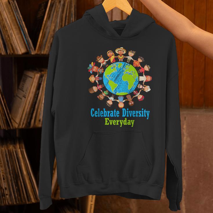 Celebrate Diversity Everyday Teachers & School Student Women's Hoodie, gift for family, gift for coworker