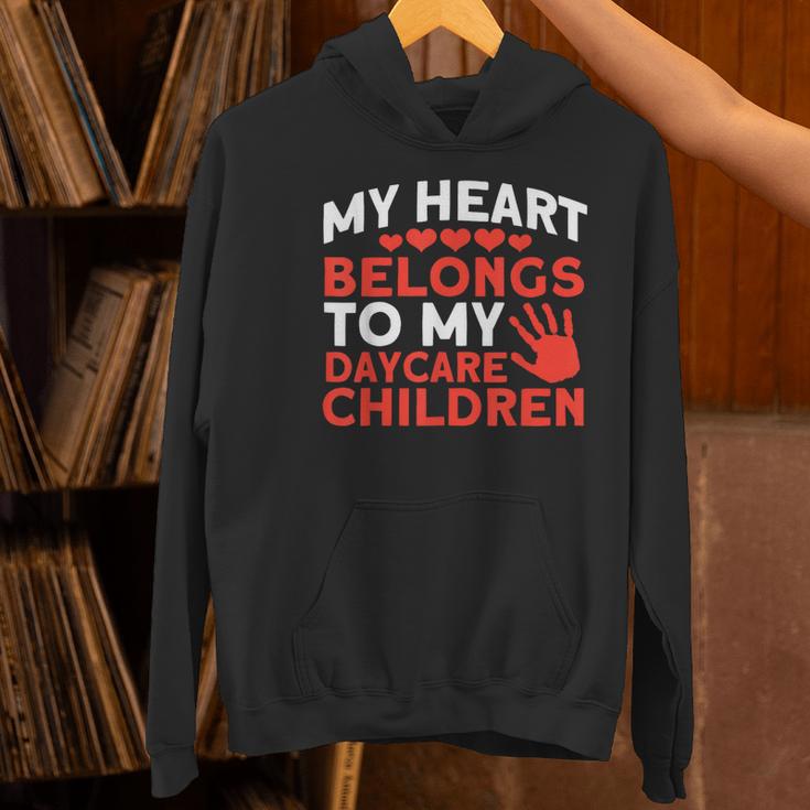 Childcare My Heart Belongs To Children Daycare Teacher Men Women Women's Hoodie, gift for family, gift for coworker