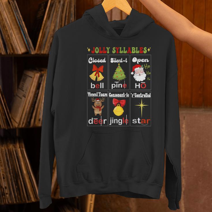 Christmas Reading Teacher Syllable Types Reading Teacher Women's Hoodie, gift for family, gift for coworker Christmas Reading Teacher Syllable Types Reading Teacher Women's Hoodie, gift for family, gift for coworker