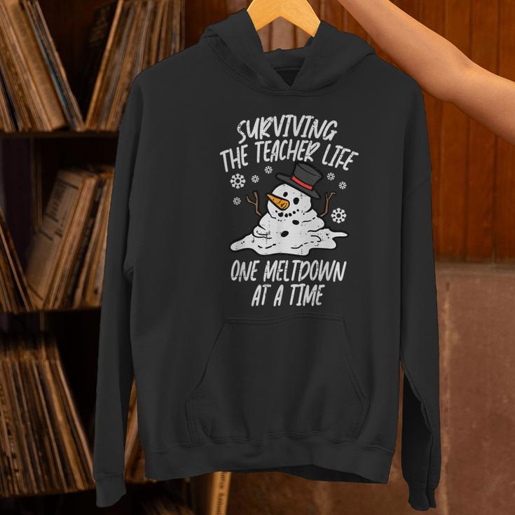 Christmas Surviving Teacher Life Meltdown Xmas Women Men Women's Hoodie, gift for family, gift for coworker Christmas Surviving Teacher Life Meltdown Xmas Women Men Women's Hoodie, gift for family, gift for coworker
