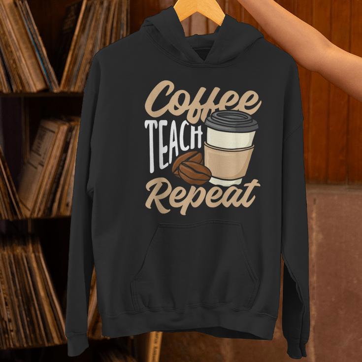Coffee Teach Repeat Teacher Women's Hoodie, gift for family, gift for coworker