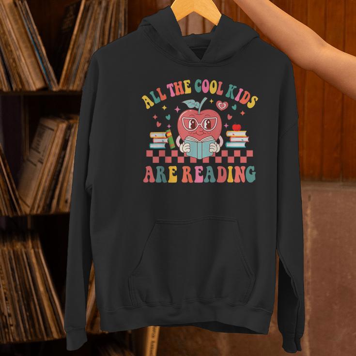 All The Cool Kids Are Reading Book Reading Teacher School Women's Hoodie, gift for family, gift for coworker All The Cool Kids Are Reading Book Reading Teacher School Women's Hoodie, gift for family, gift for coworker