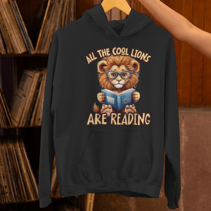 All The Cool Lions Are Reading Lion Teacher Men Women Kids Women's Hoodie, gift for family, gift for coworker All The Cool Lions Are Reading Lion Teacher Men Women Kids Women's Hoodie, gift for family, gift for coworker