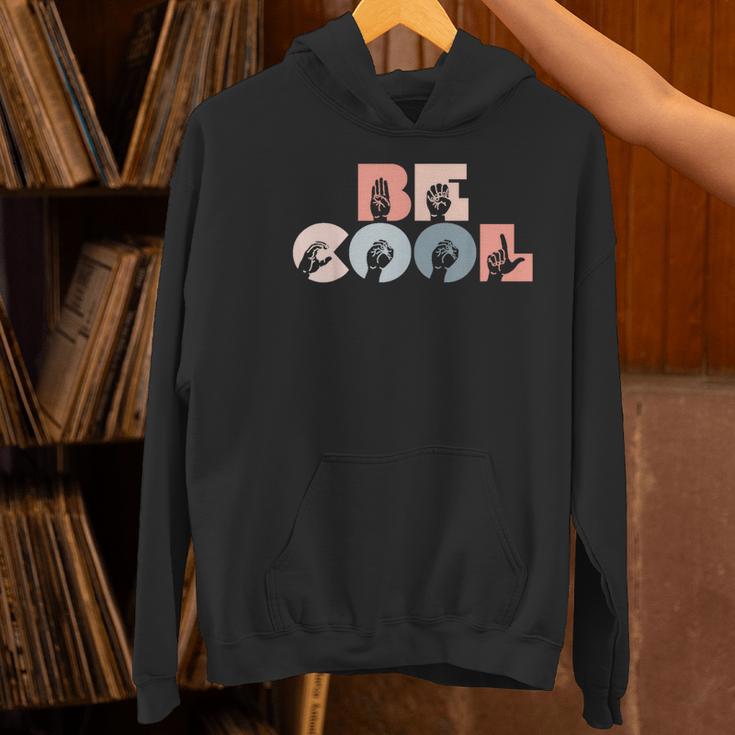 Cool Sign Language ASL Teacher Deaf People ASL Interpreter Women's Hoodie, gift for family, gift for coworker
