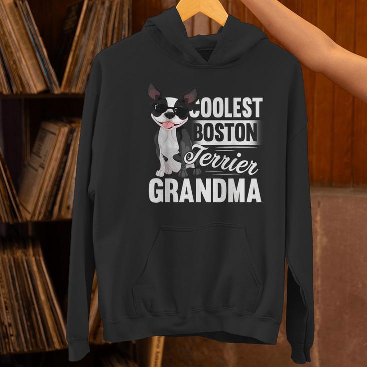 Coolest Boston Terrier Grandma Dog Women's Hoodie, gift for family, gift for coworker