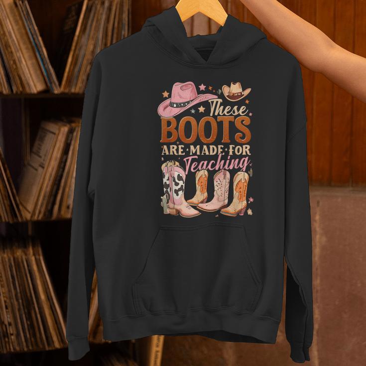 Cowboy Teacher These Boots Are Made-For Teaching School Women's Hoodie, gift for family, gift for coworker Cowboy Teacher These Boots Are Made-For Teaching School Women's Hoodie, gift for family, gift for coworker