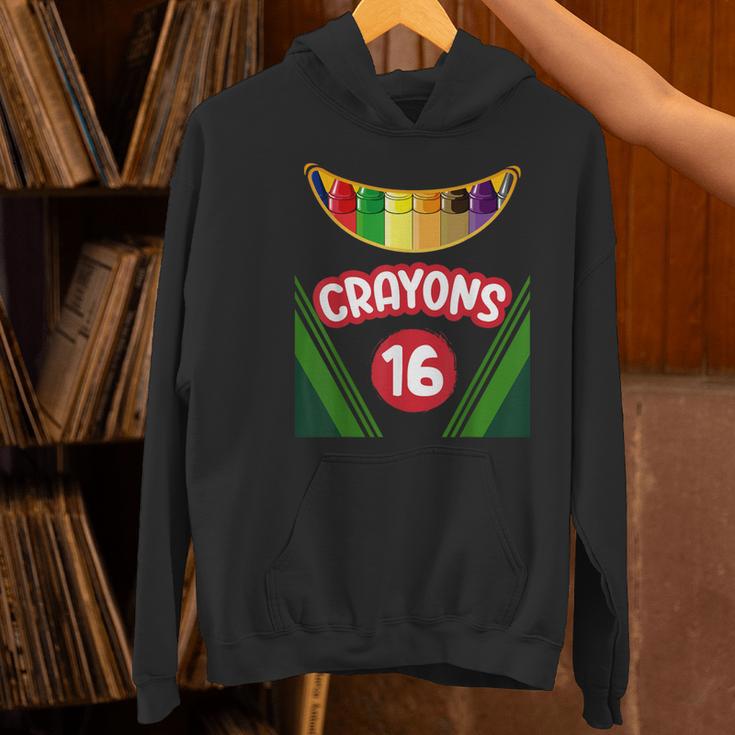Crayon Box Fun Teacher Student Crayon Squad Halloween 2023 Women's Hoodie, gift for family, gift for coworker