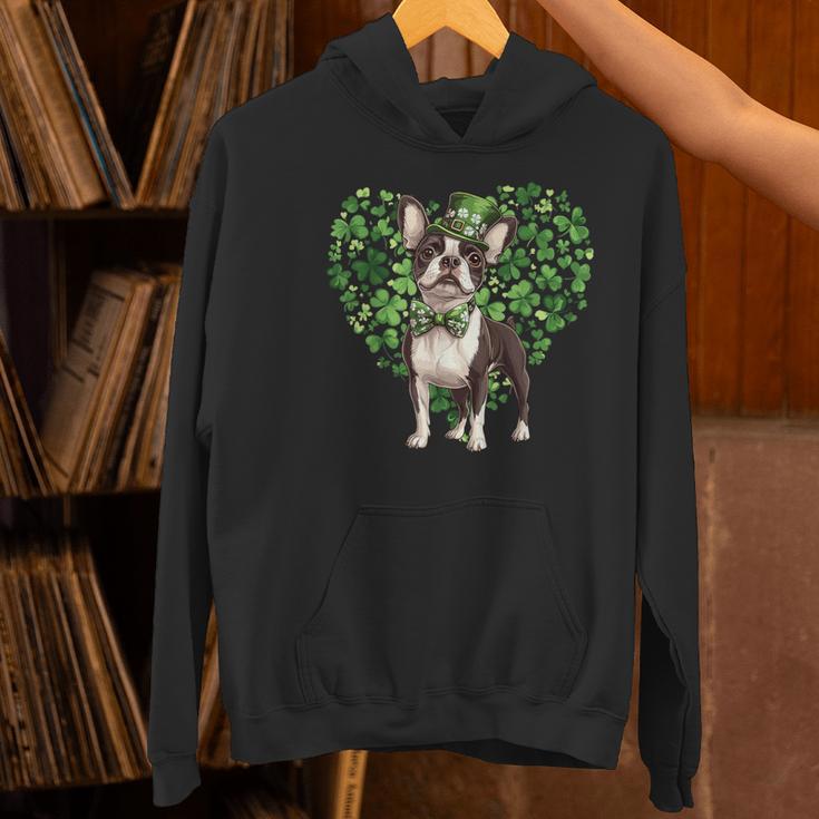 Cute Boston Terrier Shamrock St Patrick's Day Dog Lover Men Women Kids Women's Hoodie, gift for family, gift for coworker