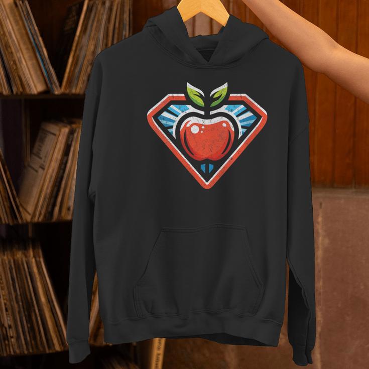 Cute Distressed Super Teacher Superhero Apple Women's Hoodie, Super Teacher Hoodies, gift for family, gift for coworker Cute Distressed Super Teacher Superhero Apple Women's Hoodie, Super Teacher Hoodies, gift for family, gift for coworker
