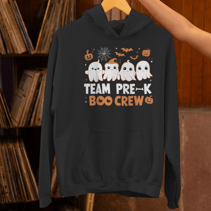 Cute Ghosts Pre-K Boo Crew Teachers Halloween Party Team For Men Women Kids Women's Hoodie, gift for family, gift for coworker