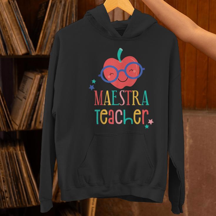 Cute Maestra Teacher Women's Hoodie, gift for family, gift for coworker
