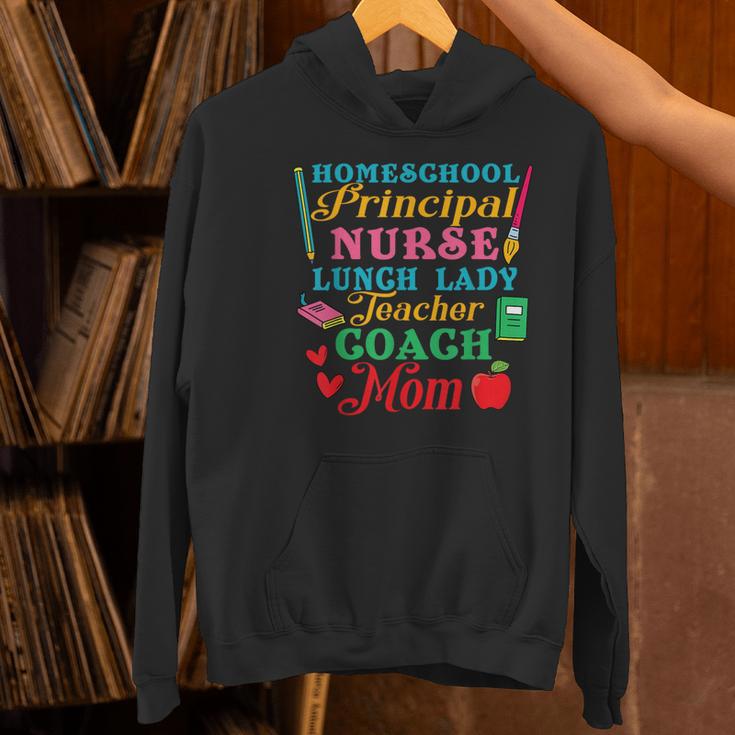 Cute Principal Nurse Lunch Lady Teacher Coach Homeschool Mom Women's Hoodie, gift for family, gift for coworker