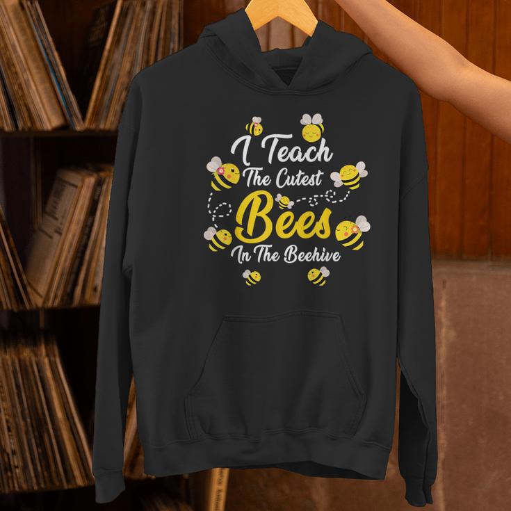 Cute I Teach The Cutest Bees In The Beehive Teacher's Day For Men Women Kids Women's Hoodie, gift for family, gift for coworker