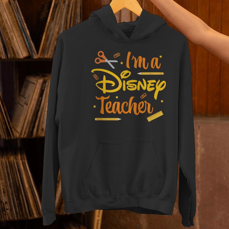 Disney Back To School I'm A Disney Teacher Crafty Logo Women's Hoodie, gift for family, gift for coworker