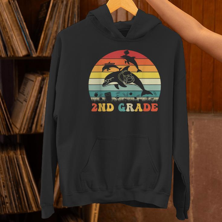 Dolphin Second Grade Back To School Teacher Student Women's Hoodie, gift for family, gift for coworker Dolphin Second Grade Back To School Teacher Student Women's Hoodie, gift for family, gift for coworker