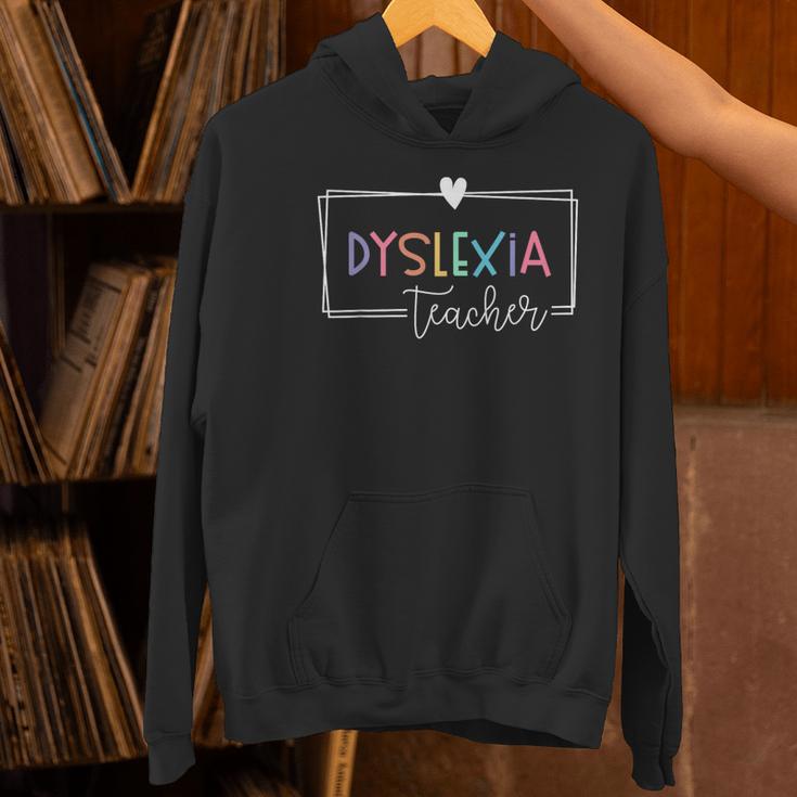 Dyslexia Awareness Therapist Reading Specialist Teacher Women's Hoodie, gift for family, gift for coworker