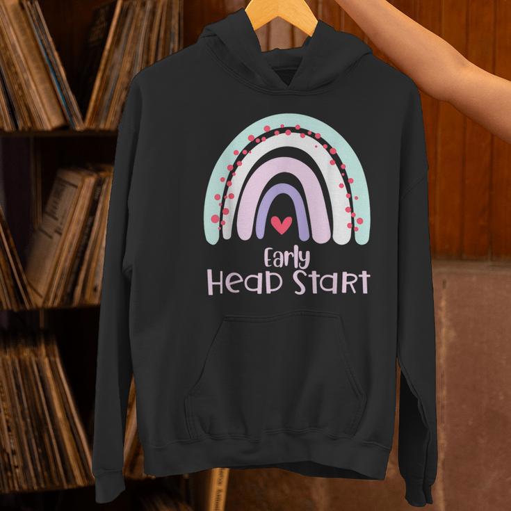 Early Headstart Cute Retro Rainbow Teachers Women's Hoodie, gift for family, gift for coworker