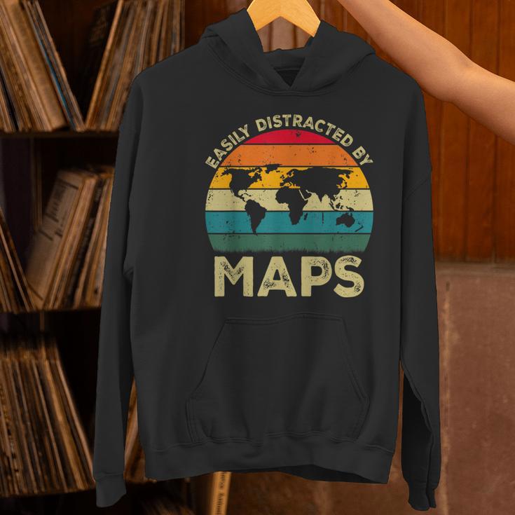 Easily Distracted By Maps Geography Teacher Women's Hoodie, gift for family, gift for coworker Easily Distracted By Maps Geography Teacher Women's Hoodie, gift for family, gift for coworker