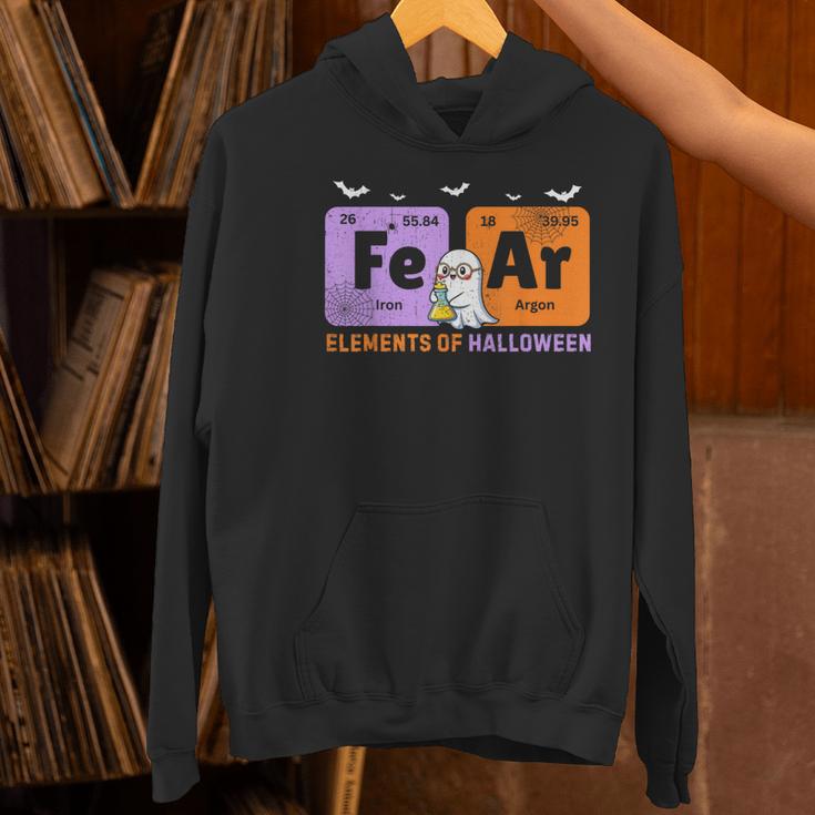 Elements Of Halloween Fear Periodically Chemistry Teacher Women's Hoodie, gift for family, gift for coworker
