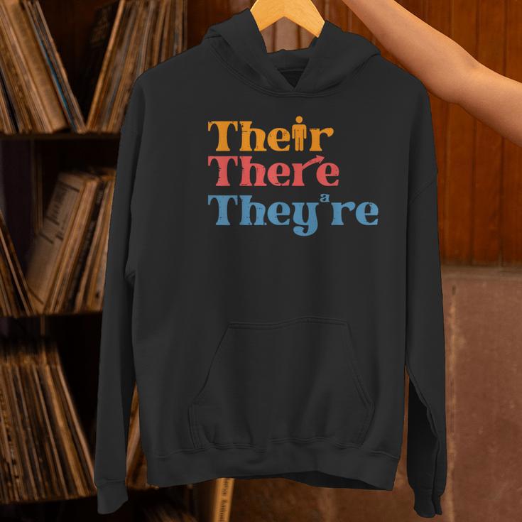 English Teacher Their There Theyre Grammar Men Women Women's Hoodie, English Teacher Hoodies, gift for family, gift for coworker
