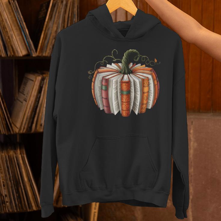 Fall Book Pumpkin Retro Reading Halloween Teacher Librarian Women's Hoodie, gift for family, gift for coworker Fall Book Pumpkin Retro Reading Halloween Teacher Librarian Women's Hoodie, gift for family, gift for coworker