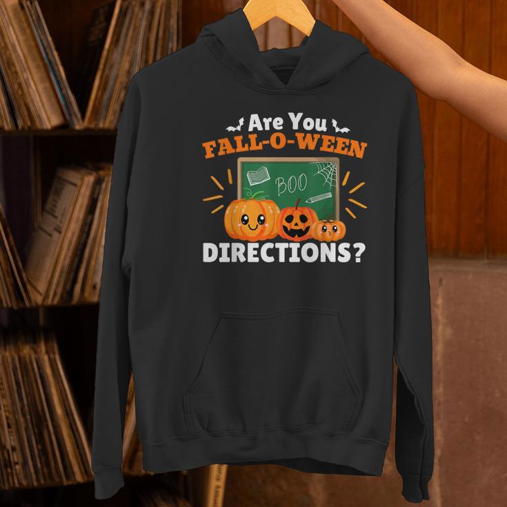 Are You Fall O Ween Directions Halloween Teacher Retro Women's Hoodie, gift for family, gift for coworker Are You Fall O Ween Directions Halloween Teacher Retro Women's Hoodie, gift for family, gift for coworker
