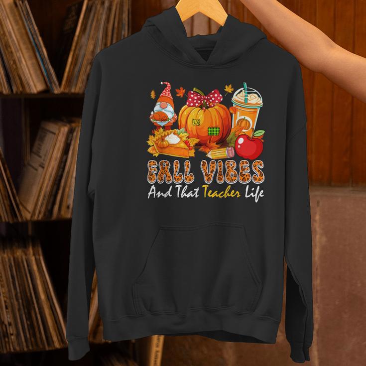 Fall Vibes Costume Teacher Thanksgiving Leopard Gnome Women's Hoodie, gift for family, gift for coworker Fall Vibes Costume Teacher Thanksgiving Leopard Gnome Women's Hoodie, gift for family, gift for coworker