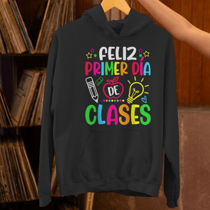 Feliz Primer Dia De Clases Kids Girl Teacher Spanish School Women's Hoodie, gift for family, gift for coworker Feliz Primer Dia De Clases Kids Girl Teacher Spanish School Women's Hoodie, gift for family, gift for coworker