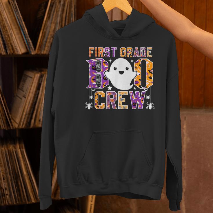 First Grade Boo Crew Teacher Student Halloween Costume Women's Hoodie, First Grade Teacher Hoodies, gift for family, gift for coworker