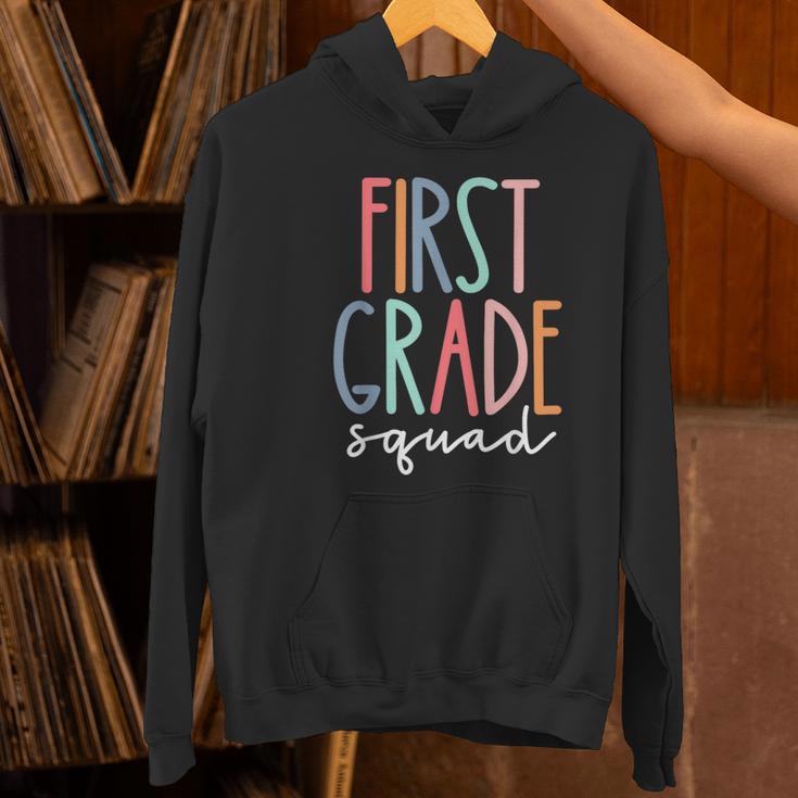 First Grade Squad 1st Grade Teacher Crew Back To School Team Women's Hoodie, First Grade Teacher Hoodies, gift for family, gift for coworker First Grade Squad 1st Grade Teacher Crew Back To School Team Women's Hoodie, First Grade Teacher Hoodies, gift for family, gift for coworker