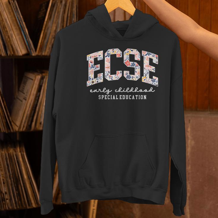 Floral ECSE Early Childhood Special Education SPED Teacher Women's Hoodie, gift for family, gift for coworker