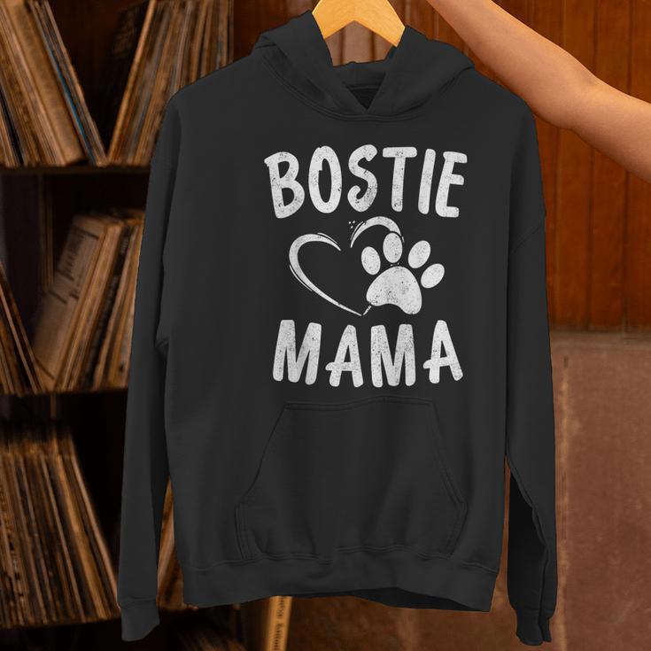 Fun Bostie Mama Dog Lover Apparel Boston Terrier Mom Women's Hoodie, Boston Terrier Mom Hoodies, gift for family, gift for coworker