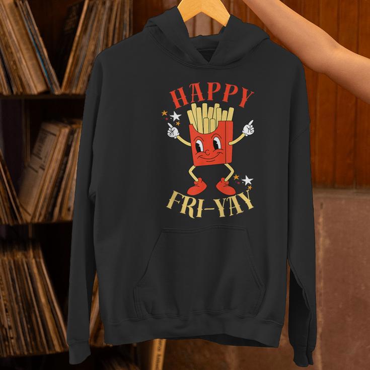 Fun Teacher Happy Fri Yay French Fries Friday Lovers Women's Hoodie, gift for family, gift for coworker
