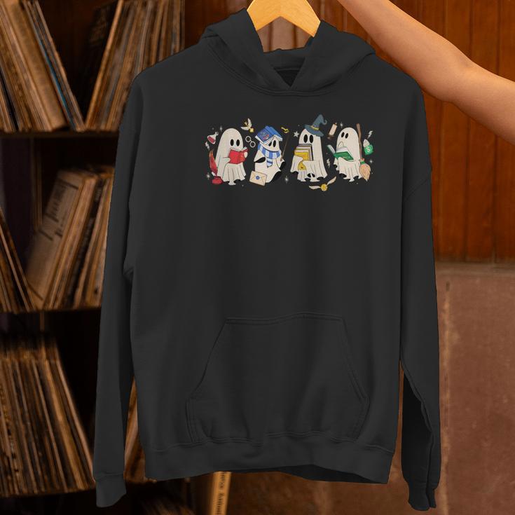 Ghost Book Reading Books Lover Teacher Happy Halloween Women's Hoodie, gift for family, gift for coworker